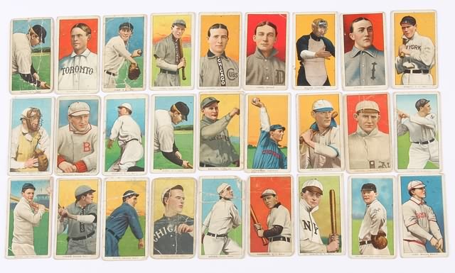 Appraisal: Grouping of twenty-seven T- baseball cards Cards include Chance Chicago