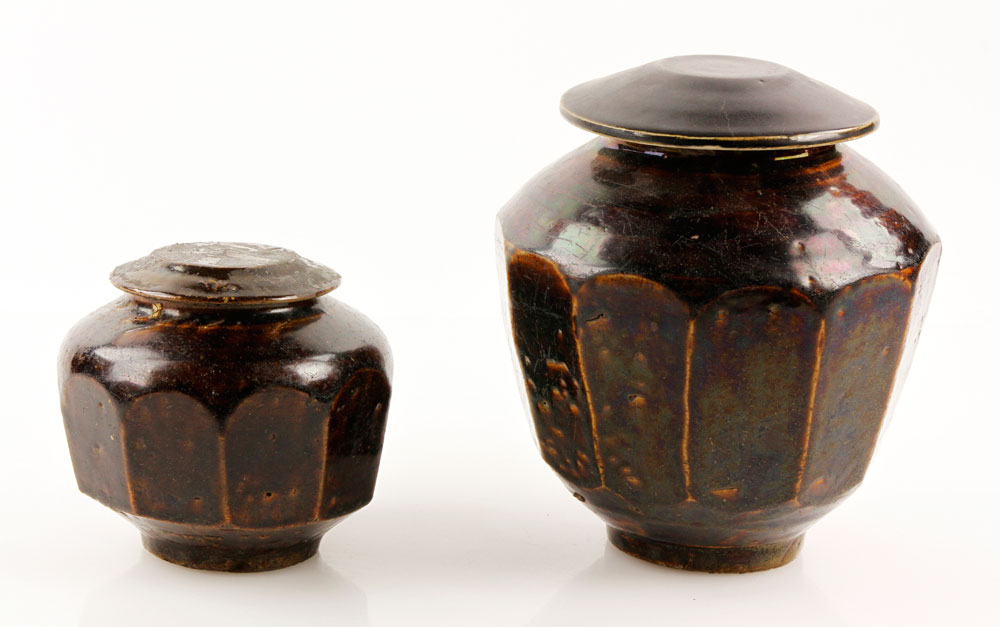 Appraisal: - th C Korean Ginger Jars Two th century Korean