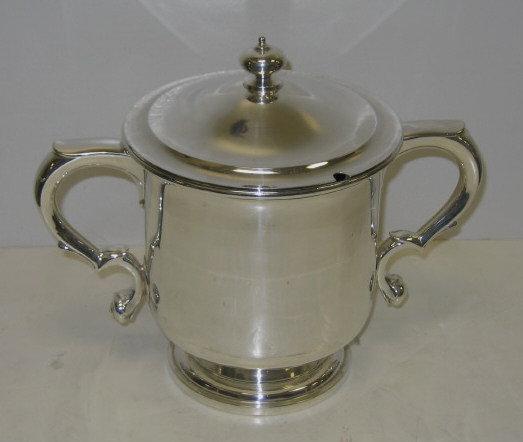 Appraisal: HOWARD CO STERLING SILVER POT WITH LID Two-handled and footed