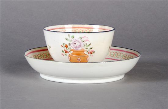 Appraisal: An English Creamware Cup and Saucer Diameter of cup inches