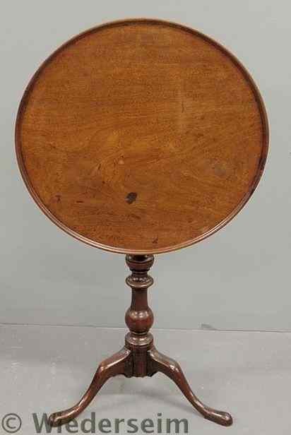 Appraisal: Pennsylvania Queen Anne mahogany tea table c with a circular