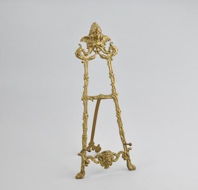 Appraisal: A Victorian Style Cast Brass Tabletop Easel Measuring approx -