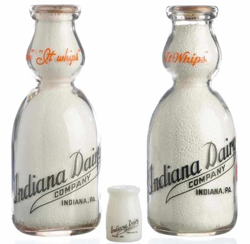 Appraisal: Lot of Indiana Dairy Milk Bottles Description Indiana PA Condition