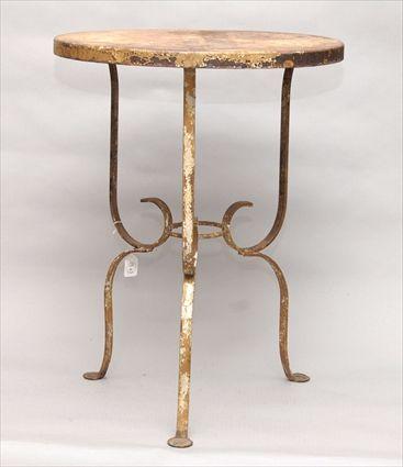 Appraisal: Wrought-Iron Round Caf Table