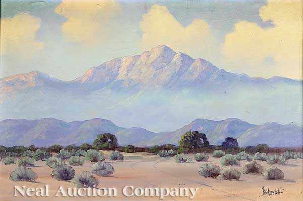 Appraisal: George Sanders Bickerstaff American California - Mountain Landscape oil on