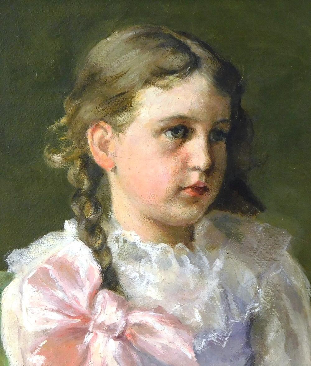 Appraisal: Fannie C Burr Connecticut - Portrait of Young Girl in