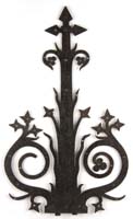 Appraisal: OUTSTANDING PAIR OF WROUGHT IRON DOOR HINGES Oversize pair having