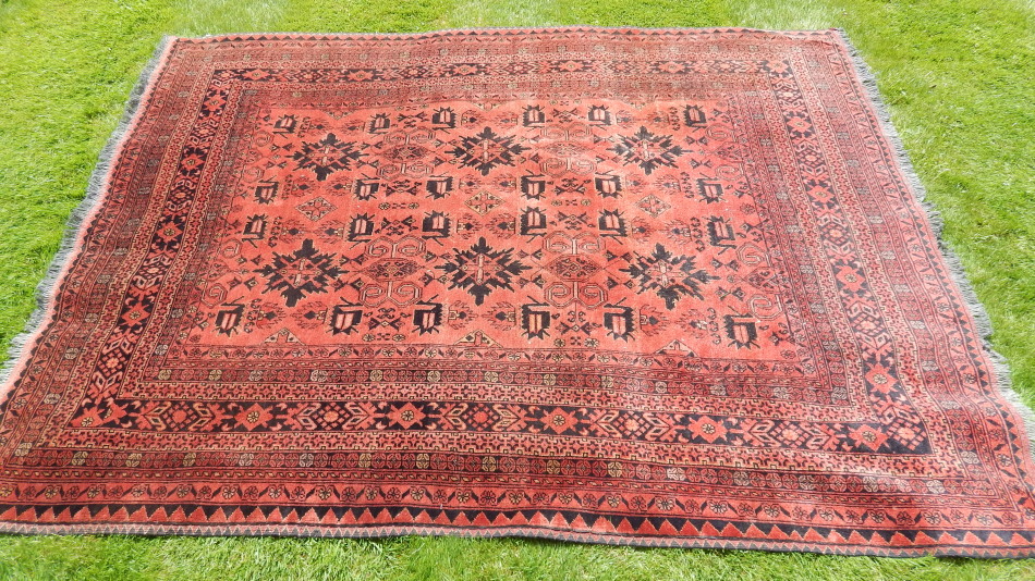 Appraisal: An Afghan rug cm x cm