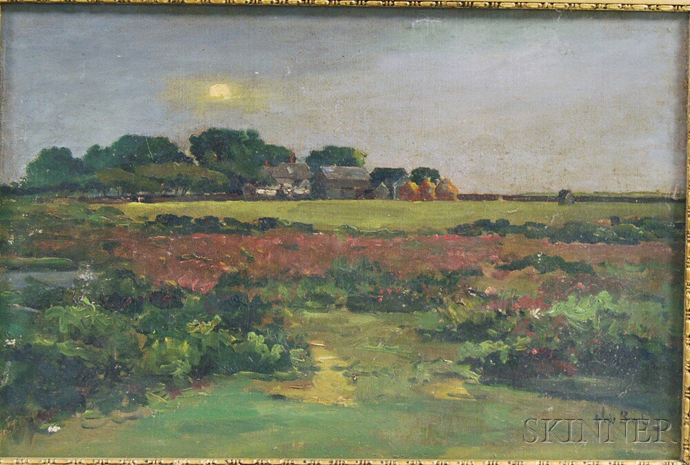 Appraisal: Hugo August Bernhard Breul American - Farm Landscape Signed l