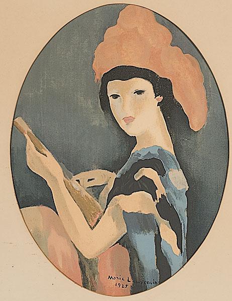 Appraisal: MARIE LAURENCIN COLOR LITHOGRAPH SIGNED AS PART OF PRINT housed