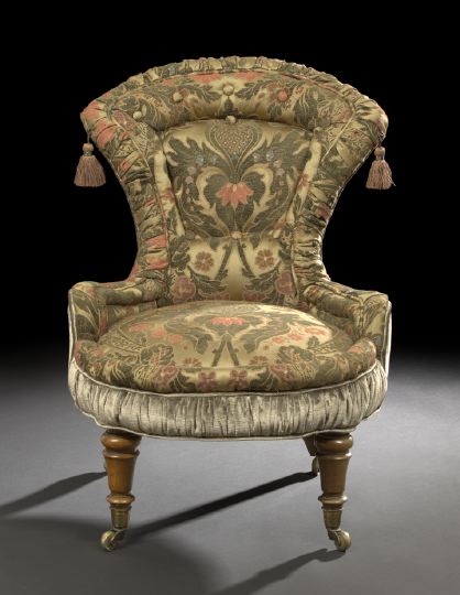 Appraisal: Victorian Mahogany Parlor Chair third quarter th century in the