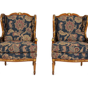 Appraisal: A Pair of Louis XVI Style Parcel Gilt Fruitwood Berg