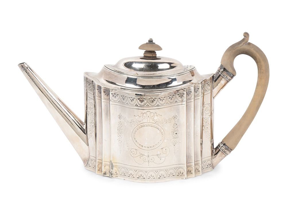 Appraisal: A Regency Silver Teapot Height x length x width inches