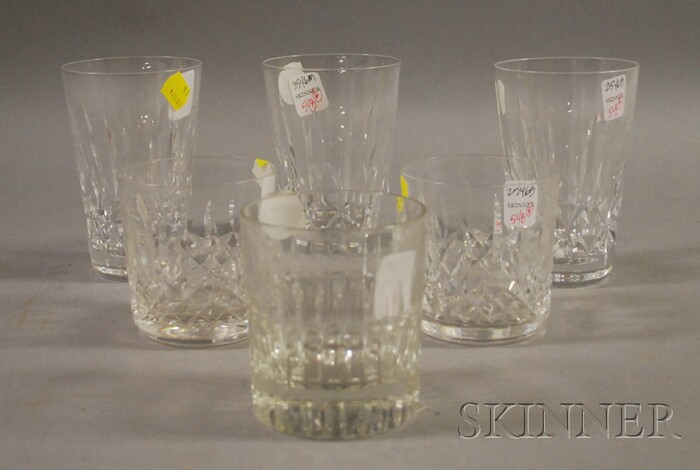 Appraisal: Three Waterford Crystal Water Glasses signed together with three assorted