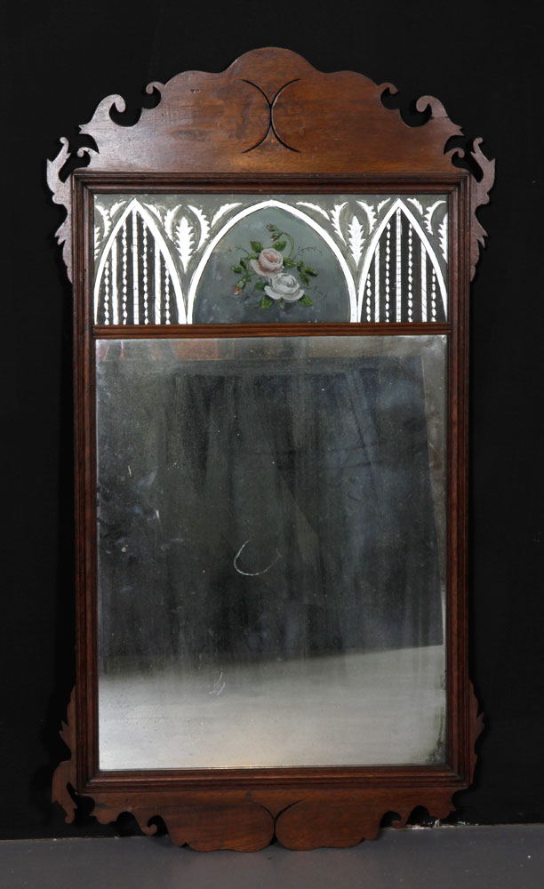 Appraisal: - Federal Chippendale Mirror Federal Chippendale mirror with gothic rose