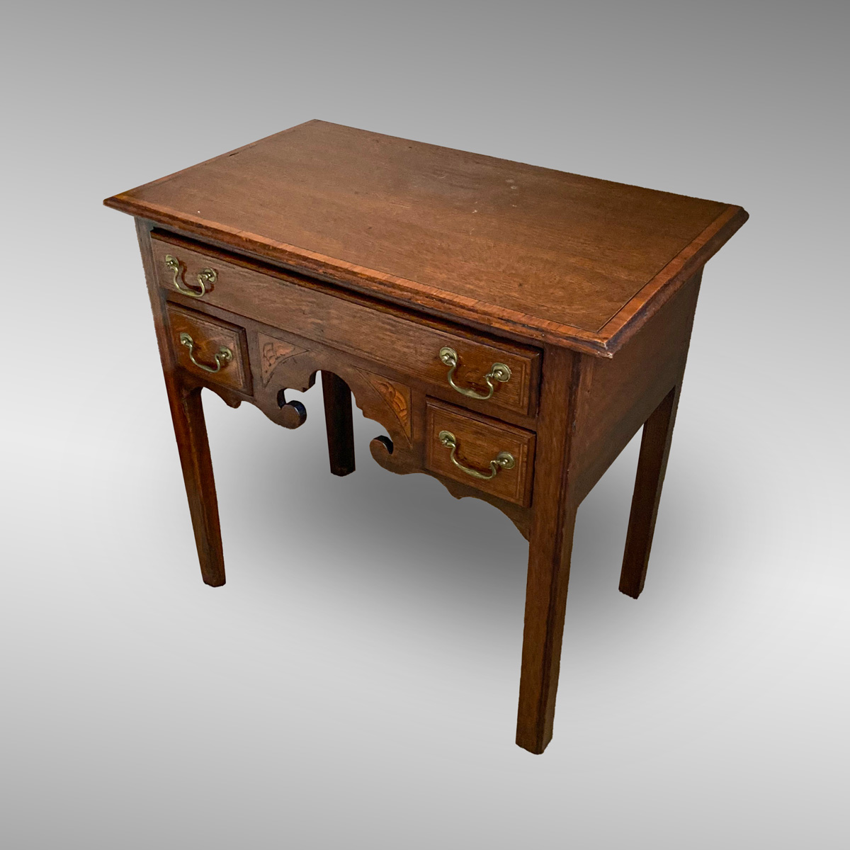 Appraisal: INLAID LOW BOY TABLE - Drawer banded Low Boy table