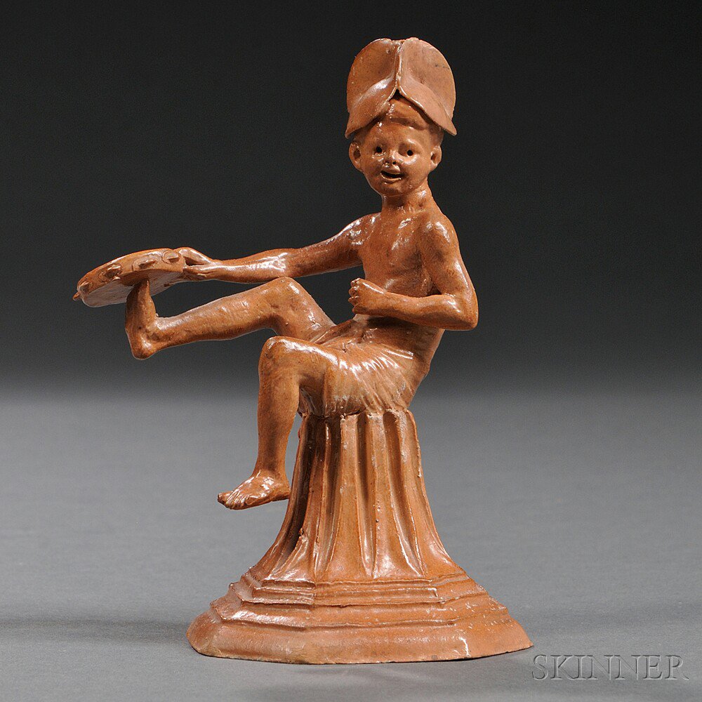 Appraisal: Doulton George Tinworth Stoneware Musician England late th century modeled