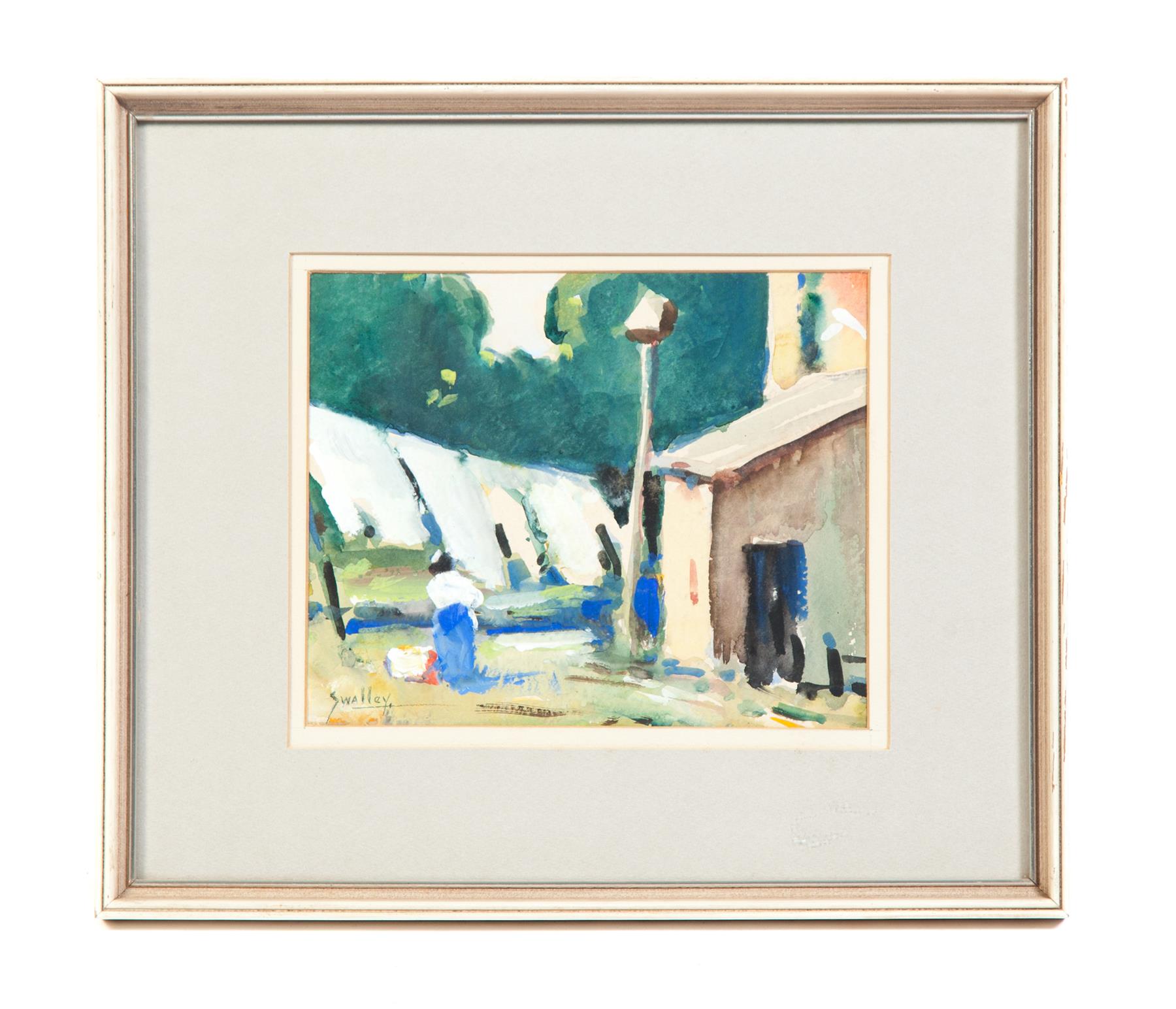 Appraisal: GOUACHE SIGNED SWALLEY JOHN FREDERICK SWALLEY - TOLEDO OHIO Impressionist-style