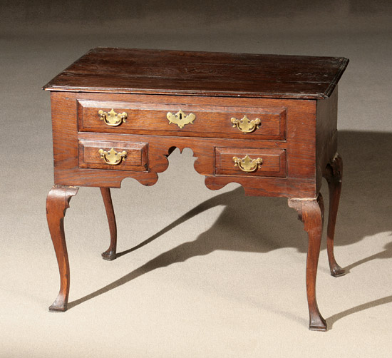 Appraisal: George III Oak Dressing Table Circa - Each leg repaired