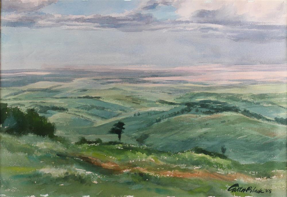 Appraisal: CARTER BLACK TH CENTURY VIEW FROM NGONG HILLS Watercolor x