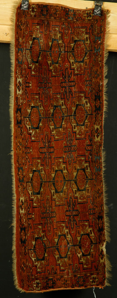 Appraisal: - th C Turkmen Carpet th century Turkmen carpet silk