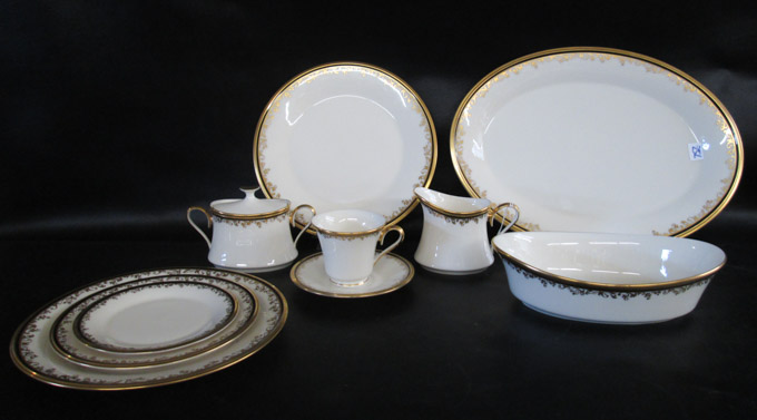 Appraisal: LENOX ECLIPSE CHINA SET forty-four piece service for eight comprised