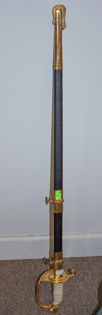 Appraisal: Etched officer's navy sword made in Solingen Germany imported by