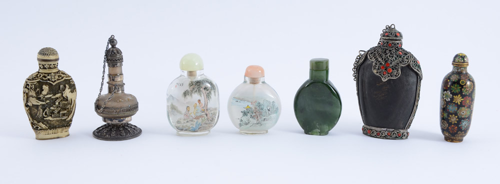 Appraisal: ESTATE COLLECTION OF SNUFF BOTTLES assorted bottles the snuff bottles