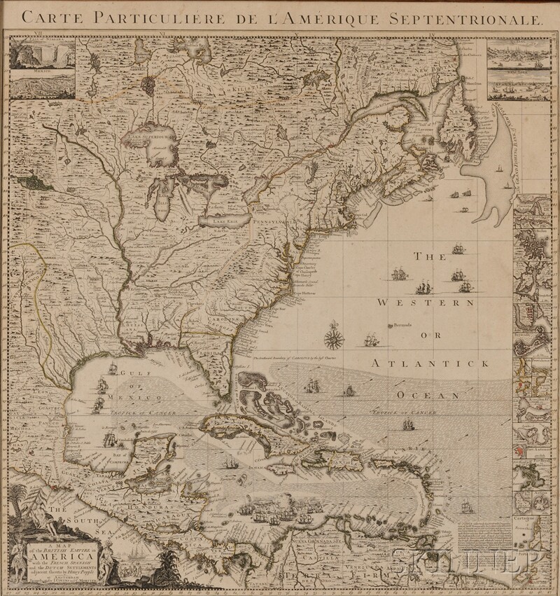 Appraisal: Maps and Charts North America Delisle Guillaume - Carte Particuliere