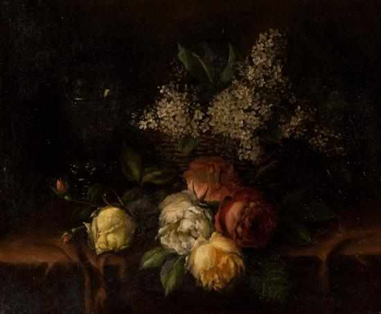 Appraisal: F van der Vaely th century Still Life with Flowers