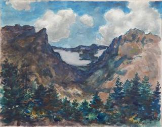 Appraisal: Grant Reynard watercolor Grant Reynard American - - ''Hallett's Peak