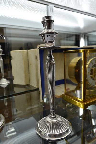 Appraisal: A PAIR OF CAMUSSO STERLING SILVER CANDLESTICKS