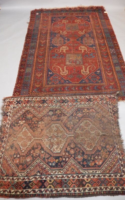 Appraisal: A Persian Kazak style rug with a design of two