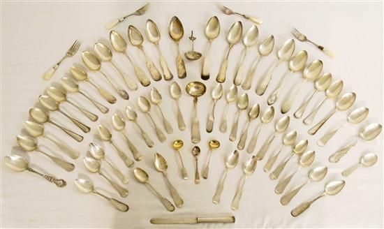 Appraisal: STERLING Silver spoons many early American silver by various makers