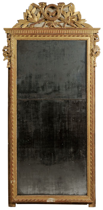 Appraisal: Louis XVI Carved and Gilt Wood Mirror French late th