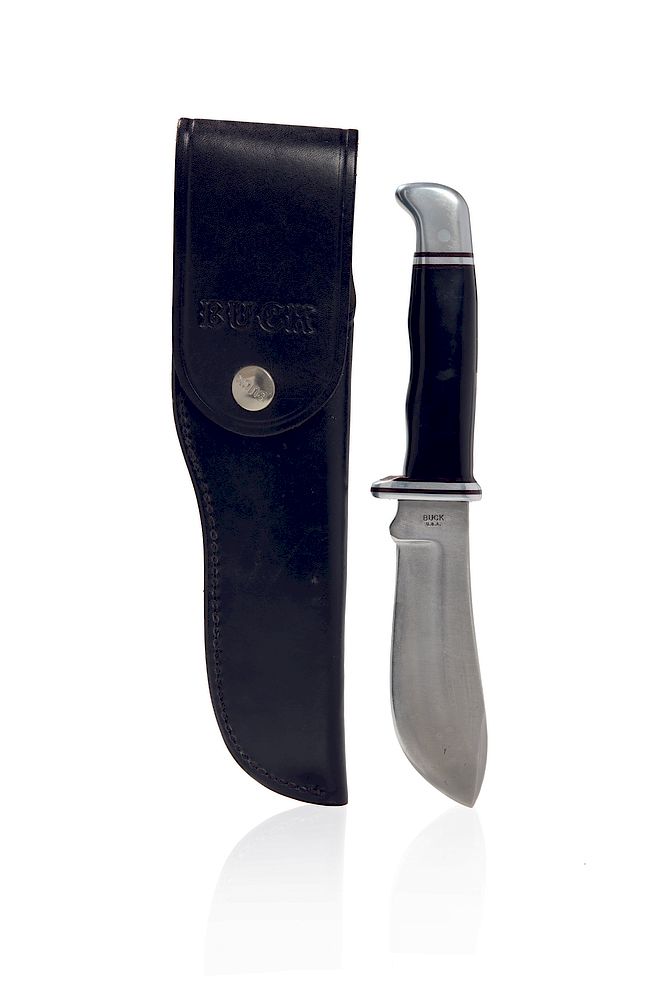 Appraisal: Buck Knife Model with Sheath Buck knife model with leather