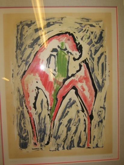 Appraisal: MARINO MARINI Cavallo Color etching and aquatint x mm x