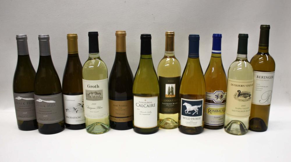 Appraisal: THIRTY-ONE BOTTLES OF VINTAGE CALIFORNIA WHITE WINES Beringer Knights Valley