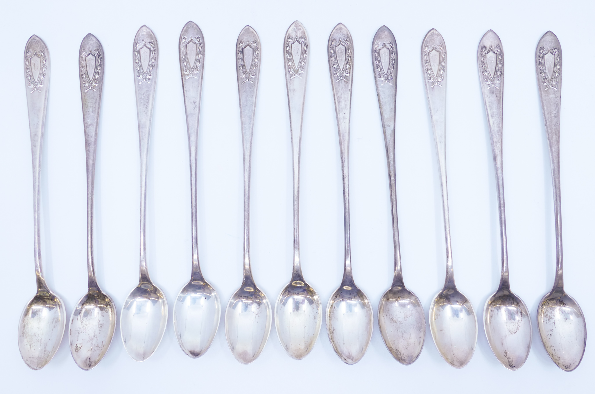 Appraisal: pc International ''Napoleon'' Sterling Iced Tea Spoons - Grams TW