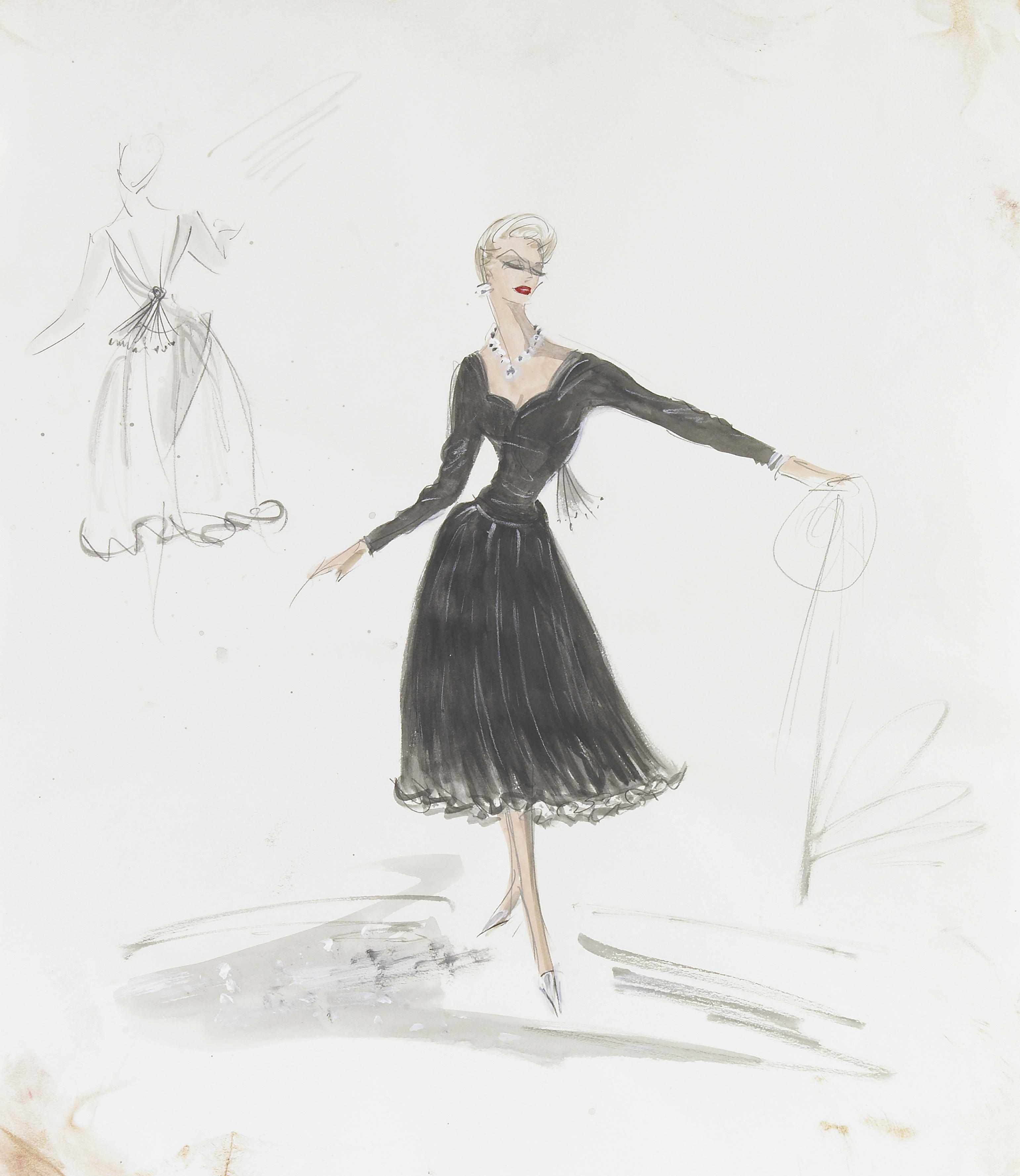 Appraisal: Original costume design by Edith Head for Kim Novak in