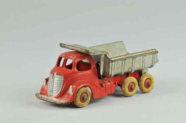 Appraisal: COE DUMP TRUCK Cast iron Hubley red cab over engine