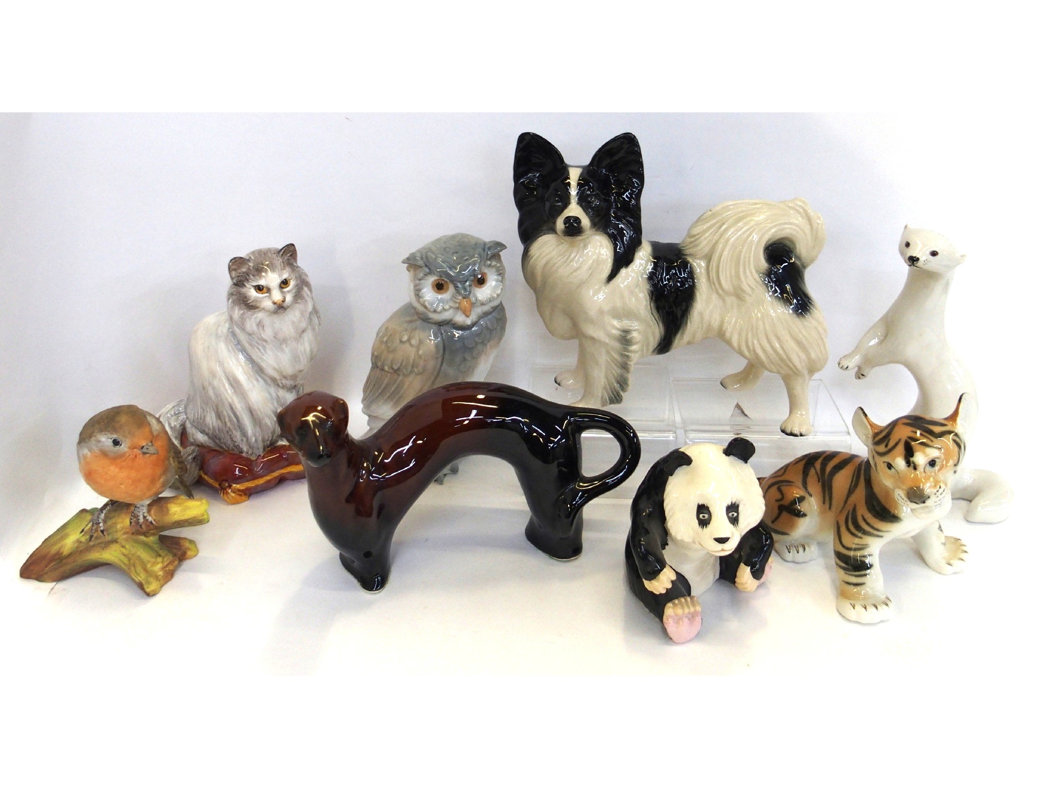 Appraisal: Assorted pottery animal figures including Lomonosov Nao Coalport etc