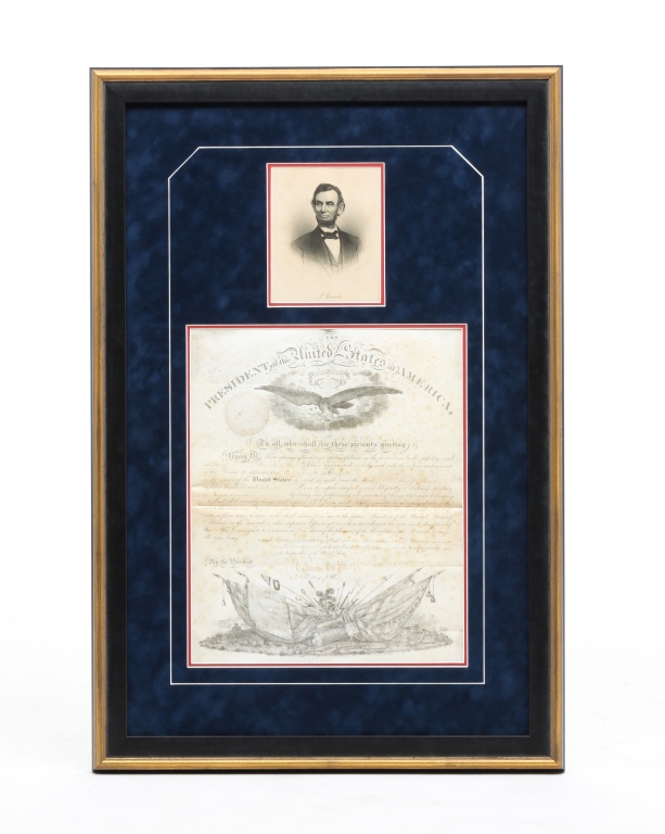 Appraisal: ABRAHAM LINCOLN SIGNATURE Abraham Lincoln - Sixteenth president of the