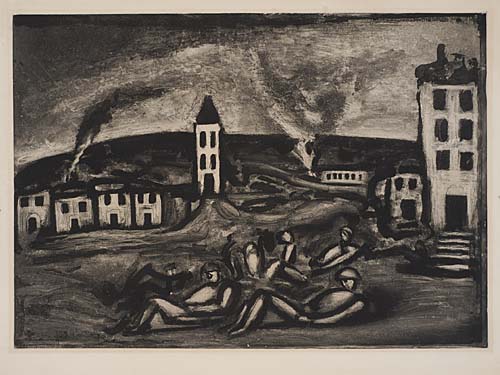 Appraisal: GEORGES ROUAULT Mon doux pays o tes-vous Aquatint x mm