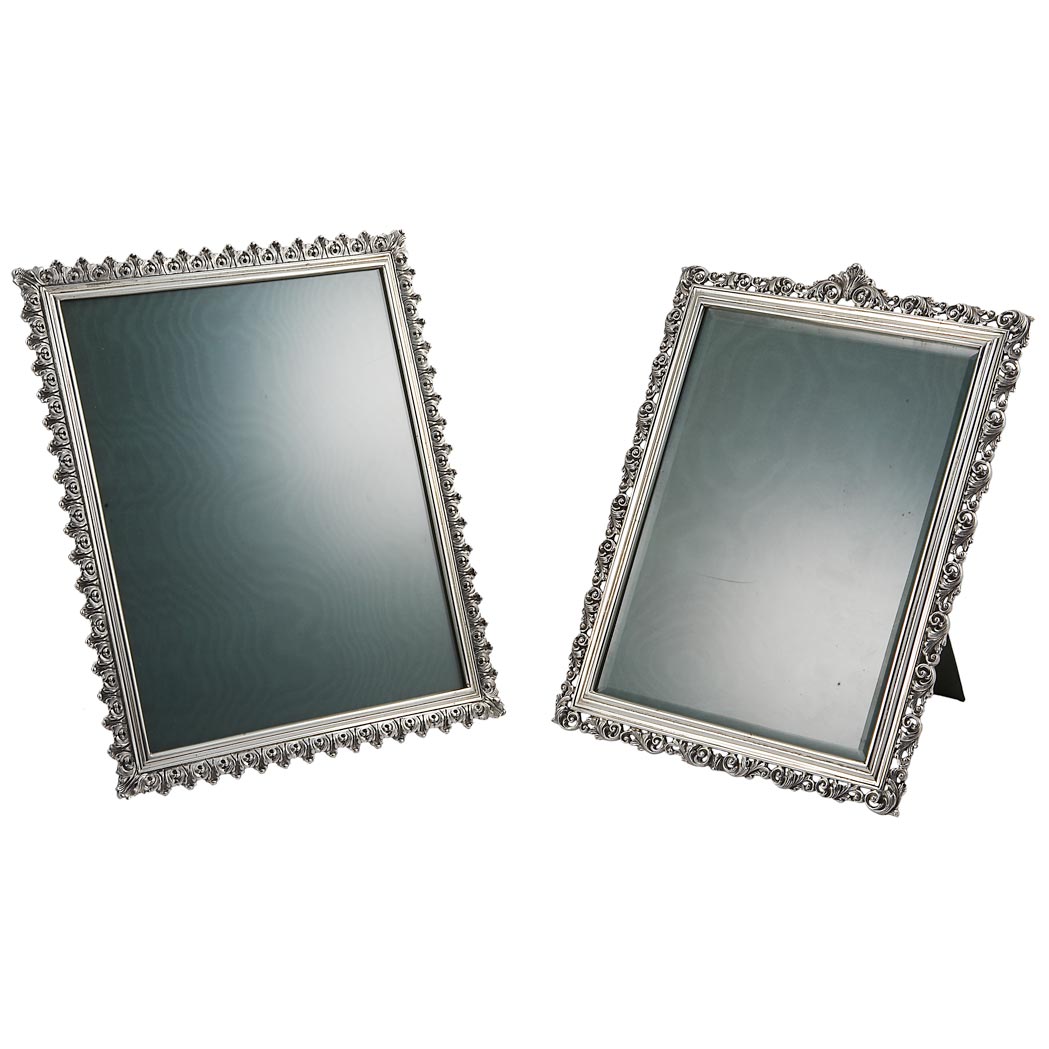 Appraisal: Two Buccellati Sterling Silver Picture Frames Each with a foliate