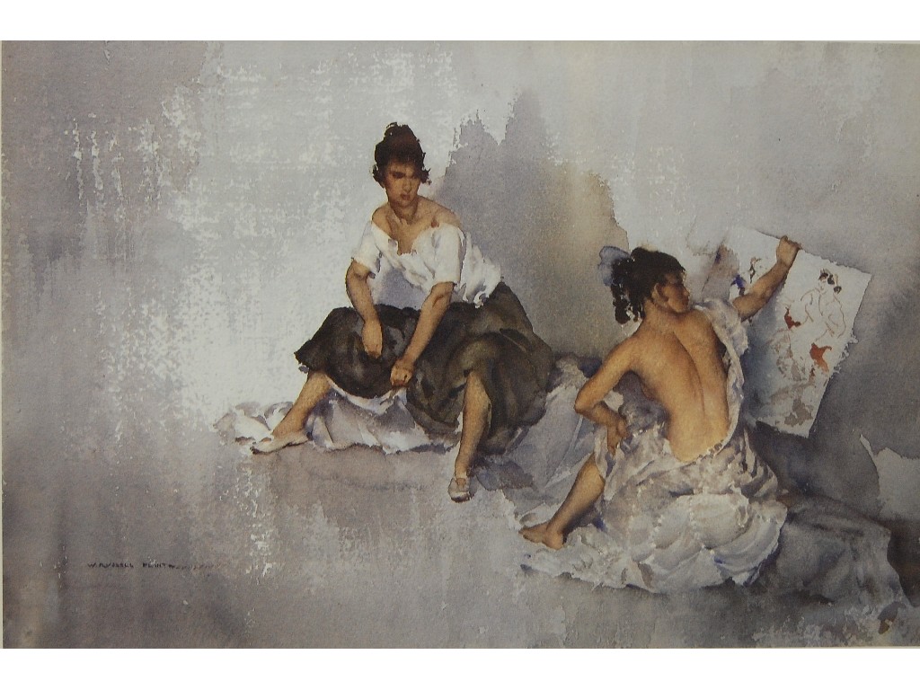 Appraisal: W Russell Flint - Ltd ed print of two Spanish