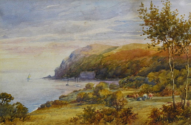 Appraisal: English School early th century Coastal landscape with grazing Cattle