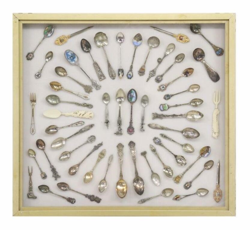 Appraisal: Cased collection of collector's items mostly spoons not examined out