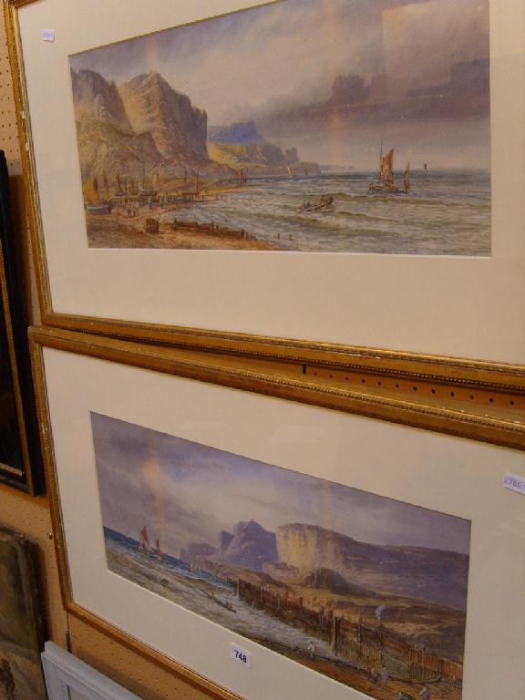 Appraisal: A pair of early th century watercolours of coastal scenes