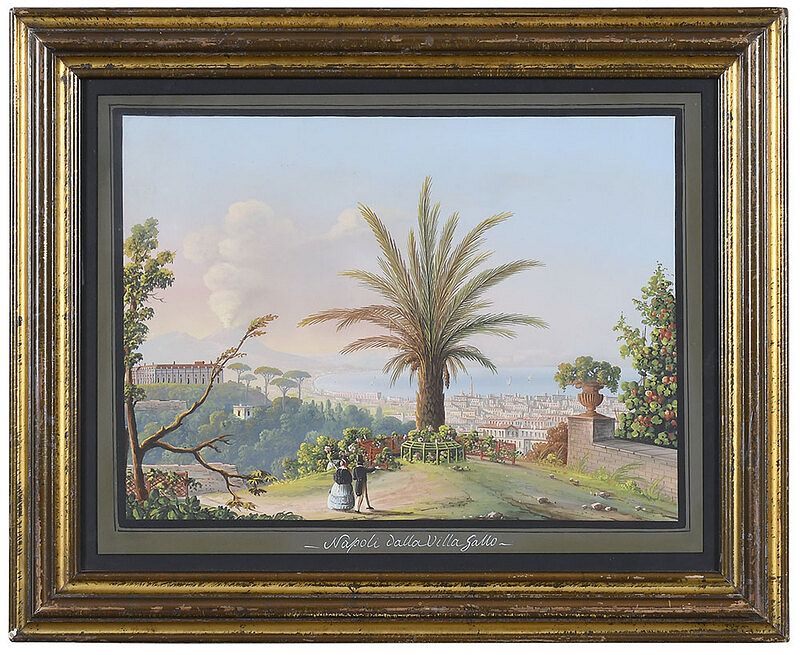 Appraisal: Neapolitan School th century Napoli dalla Villa Gallo unsigned gouache